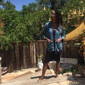 Lysse Size Small Denim Jean Jacket Cardigan